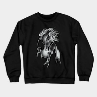 Bucking Horse Dancing in an Abstract Way Crewneck Sweatshirt